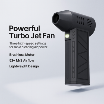 Mini Turbo Jet Fan Electric Air Duster with 1&3 Gear Adjustable Speed 130000RPM 52M/S Car Computer Cleaning Blower Tool Kit