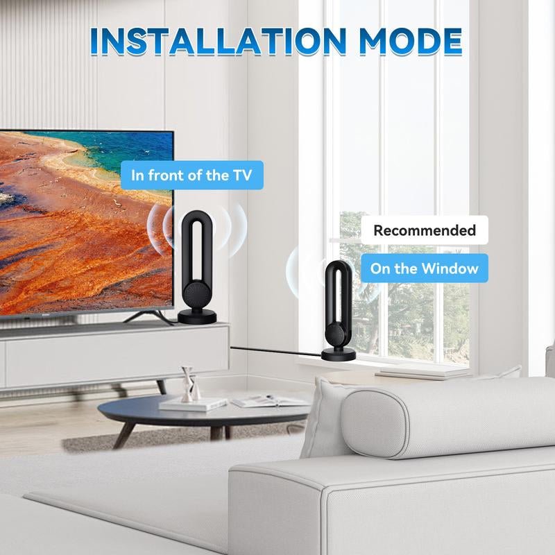 Long - Range 4K TV Antenna | Amplified Digital HDTV Reception for Home, Apartment, RV - GadgetBargain