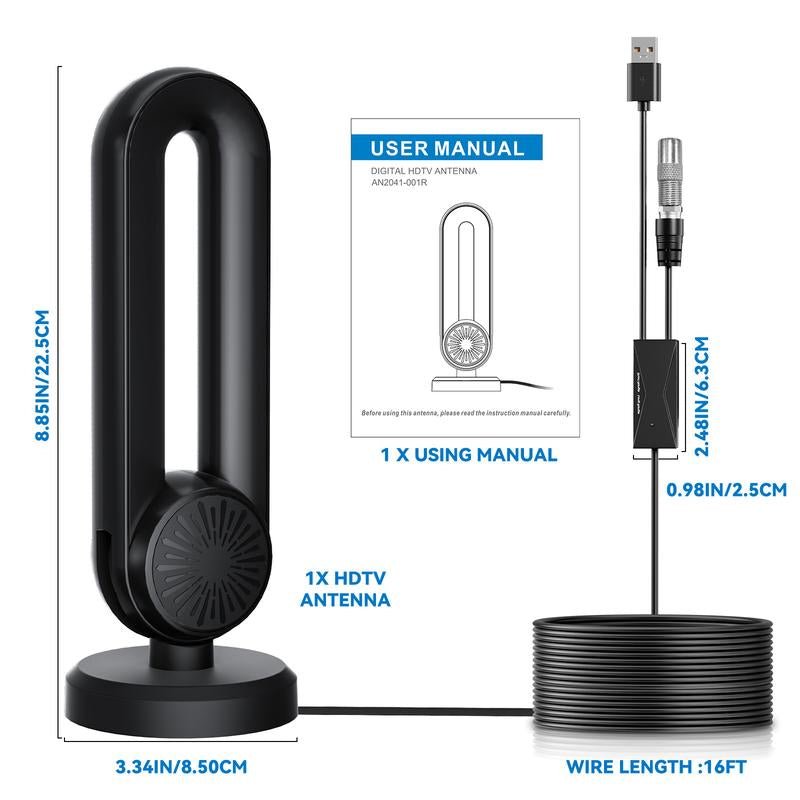 Long - Range 4K TV Antenna | Amplified Digital HDTV Reception for Home, Apartment, RV - GadgetBargain