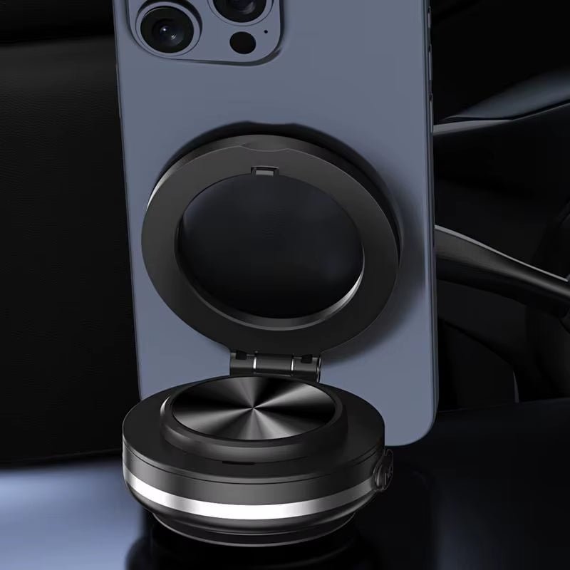 Magnetic Car Phone Mount – Double - Sided Suction, 360° Foldable Holder - GadgetBargain