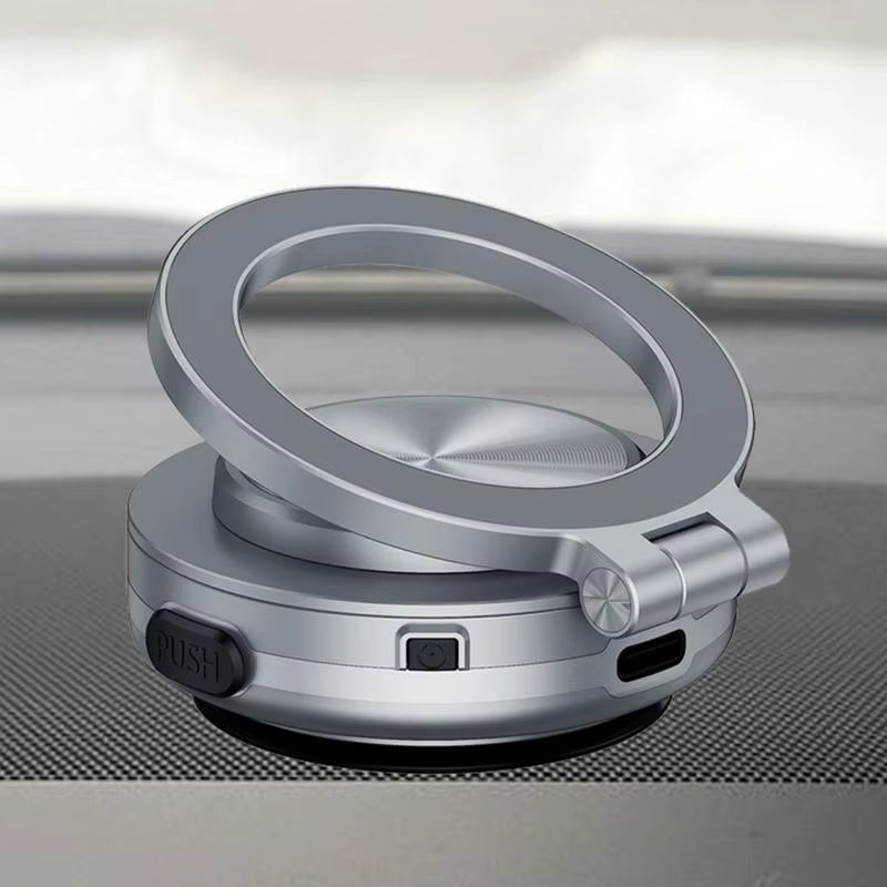 Magnetic Car Phone Mount – Double - Sided Suction, 360° Foldable Holder - GadgetBargain