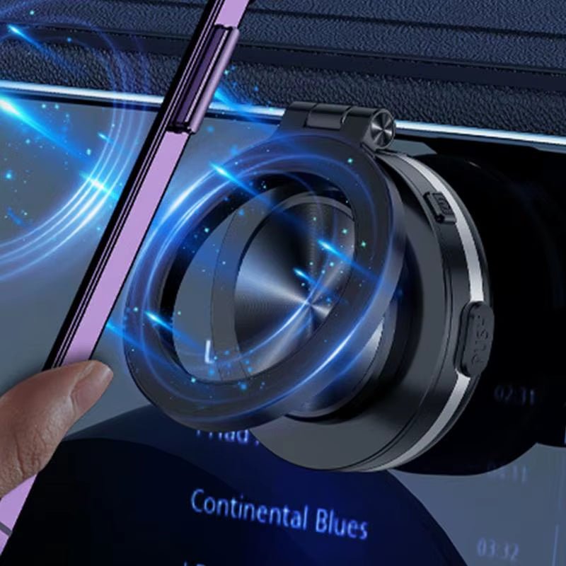 Magnetic Car Phone Mount – Double - Sided Suction, 360° Foldable Holder - GadgetBargain