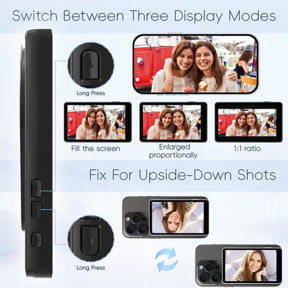 Magnetic Phone Vlog Screen – Use Rear Camera for 4K Selfies & Recording - GadgetBargain