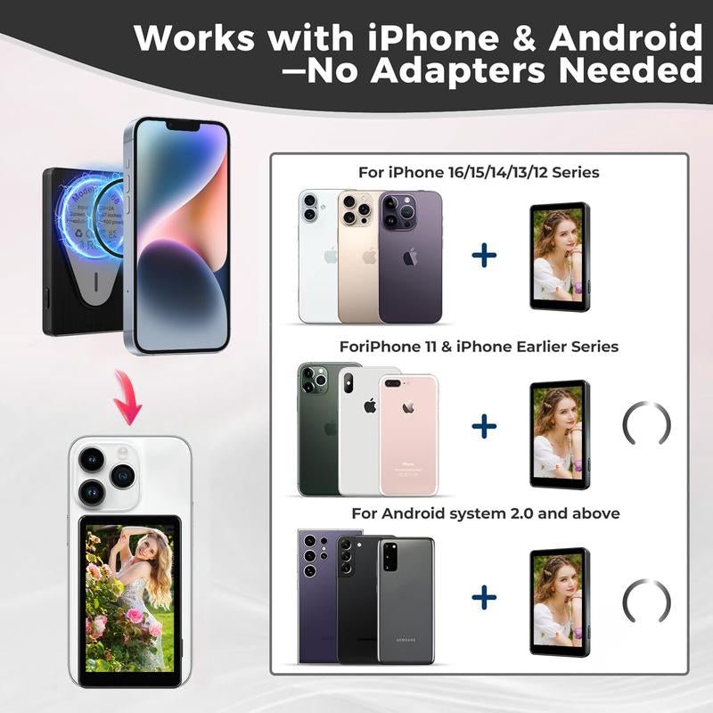 Magnetic Phone Vlog Screen – Use Rear Camera for 4K Selfies & Recording - GadgetBargain