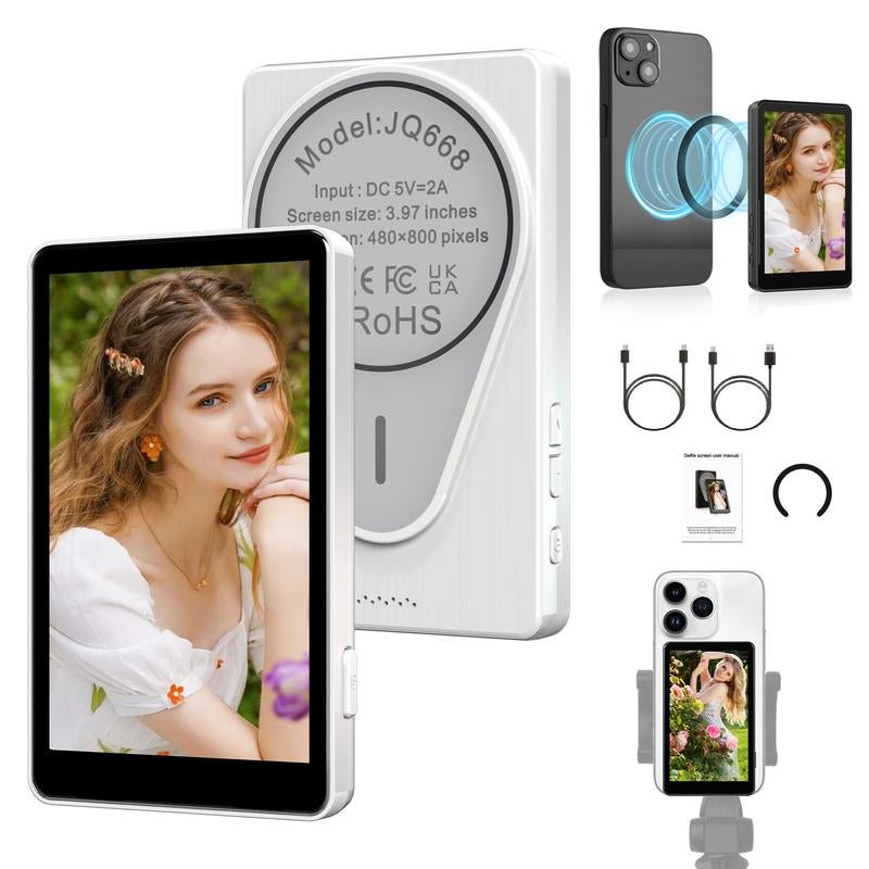 Magnetic Phone Vlog Screen – Use Rear Camera for 4K Selfies & Recording - GadgetBargain