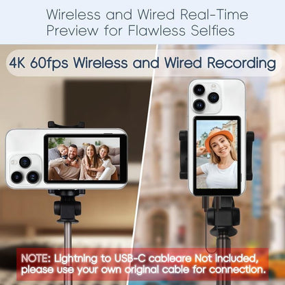 Magnetic Phone Vlog Screen – Use Rear Camera for 4K Selfies & Recording - GadgetBargain