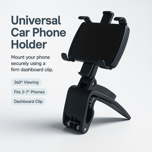 Universal Car Phone Holder – Dashboard Clip Mount - GadgetBargain
