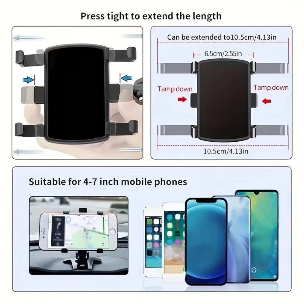 Universal Car Phone Holder – Dashboard Clip Mount - GadgetBargain